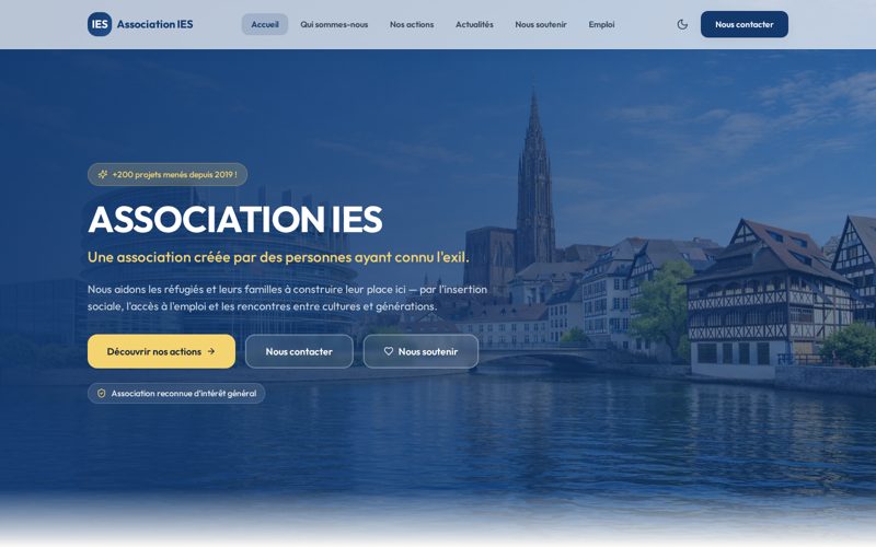 Aperçu du site Association IES